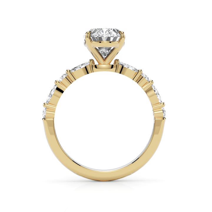 AGIDesignShop Hope Oval Moissanite  Engagement Ring