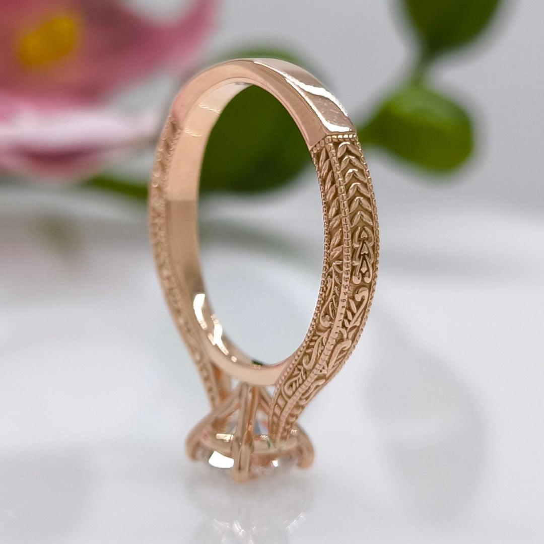 AGI Design Isabella Round Lab Created Diamond Engagement Ring