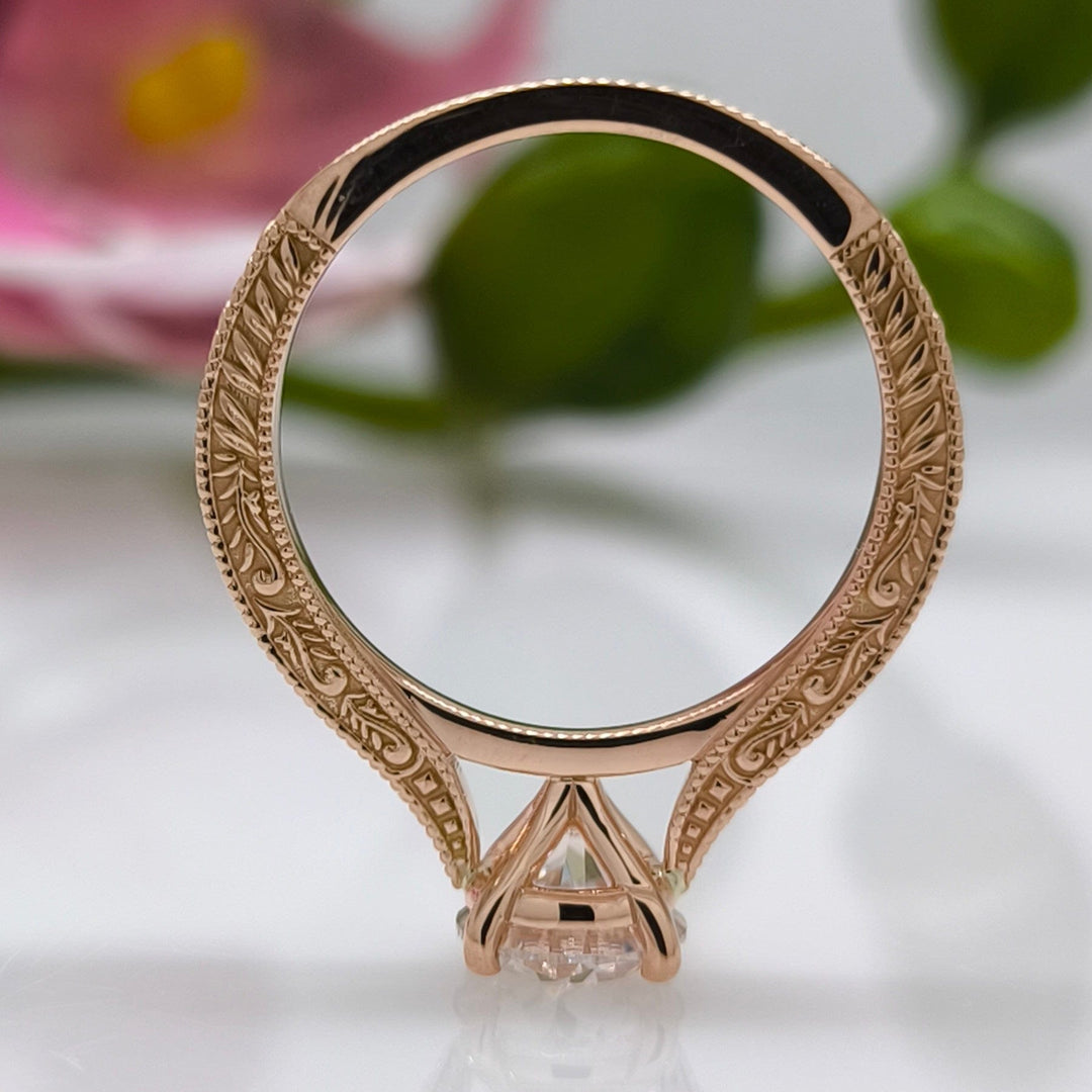 AGI Design Isabella Round Lab Created Diamond Engagement Ring