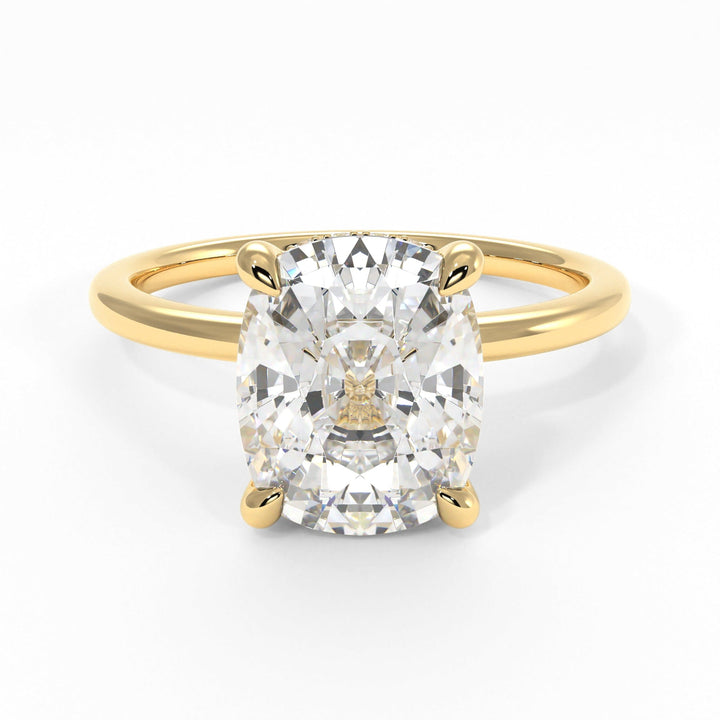 AGI Design Jade Elongated Cushion Cut Lab Created Diamond Engagement Ring