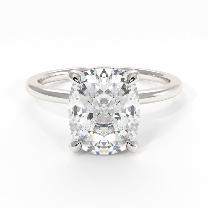 AGI Design Jade Elongated Cushion Cut Lab Created Diamond Engagement Ring