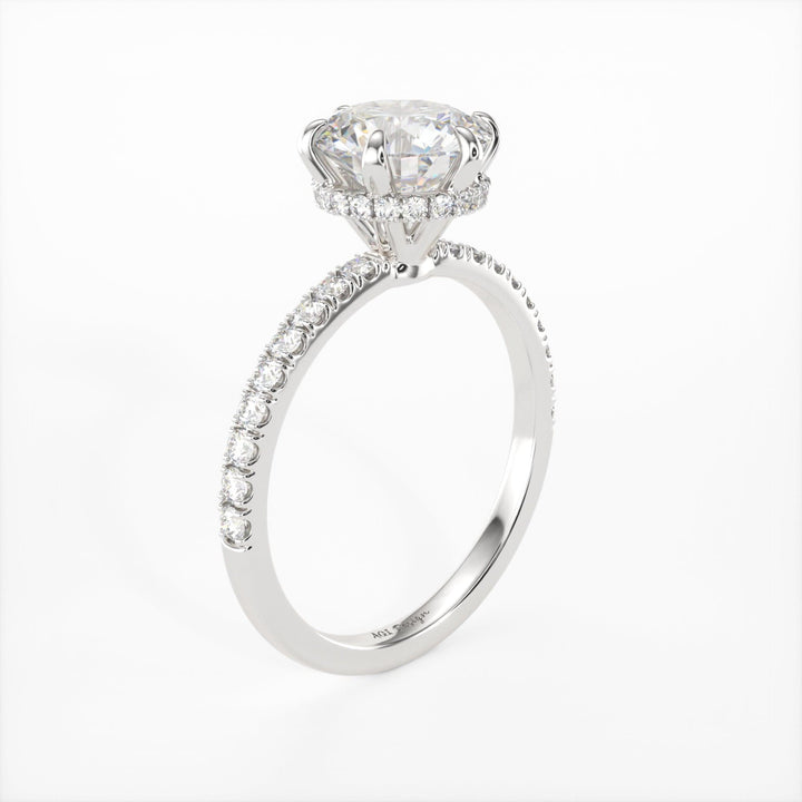 AGI Design Jenny Round Lab Created Diamond Engagement Ring