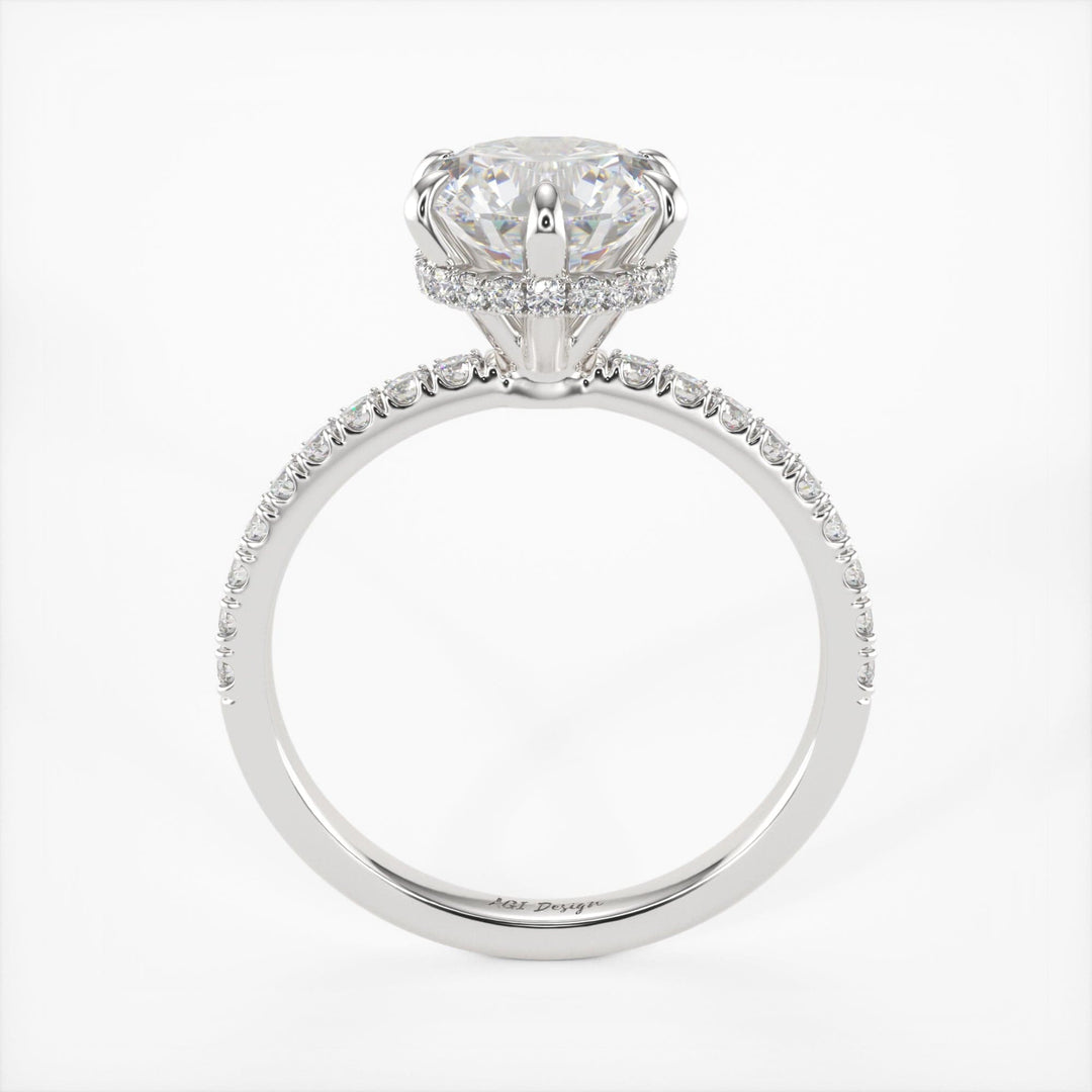 AGI Design Jenny Round Lab Created Diamond Engagement Ring