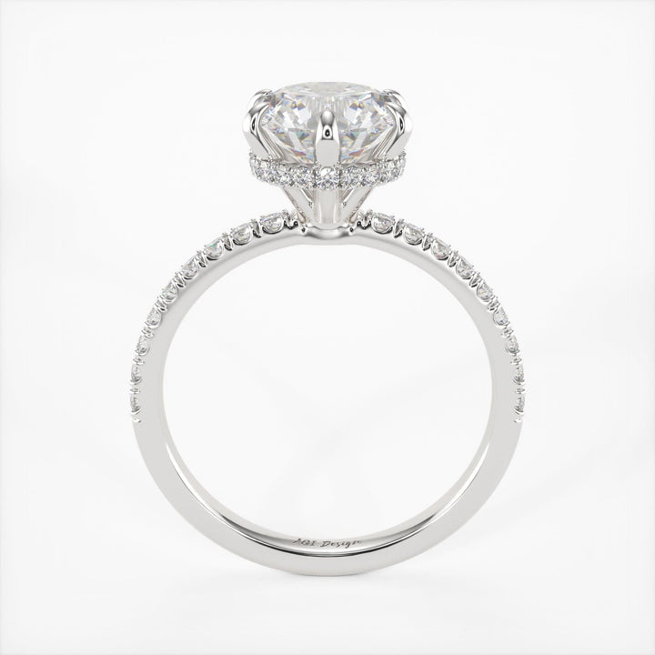 AGI Design Jenny Round Lab Created Diamond Engagement Ring