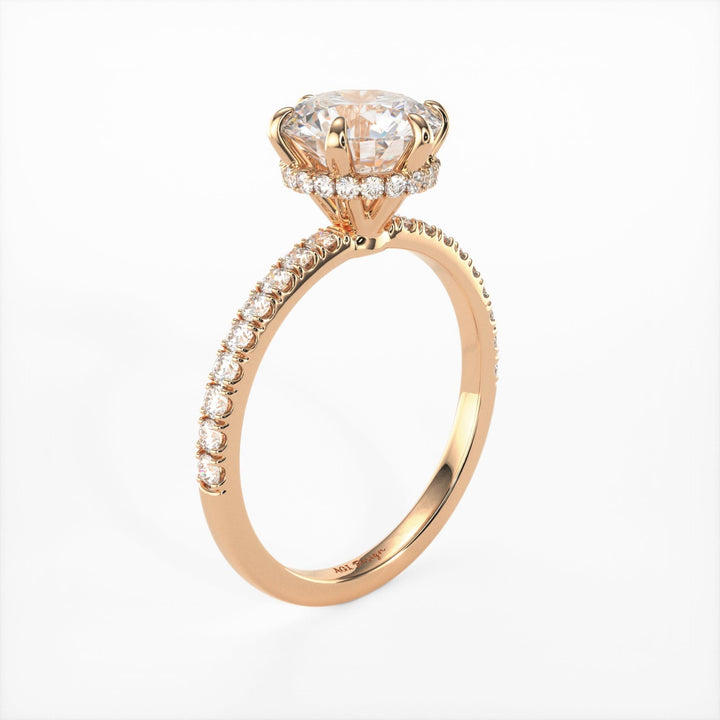 AGI Design Jenny Round Lab Created Diamond Engagement Ring