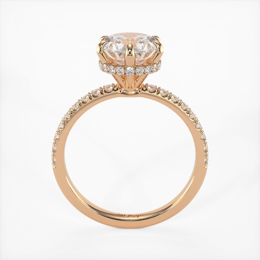 AGI Design Jenny Round Lab Created Diamond Engagement Ring