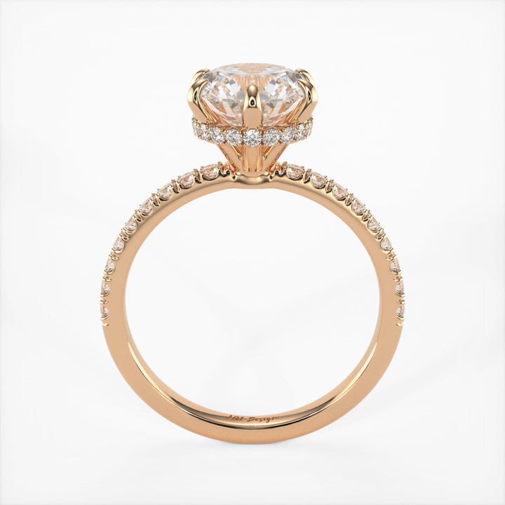 AGI Design Jenny Round Lab Created Diamond Engagement Ring