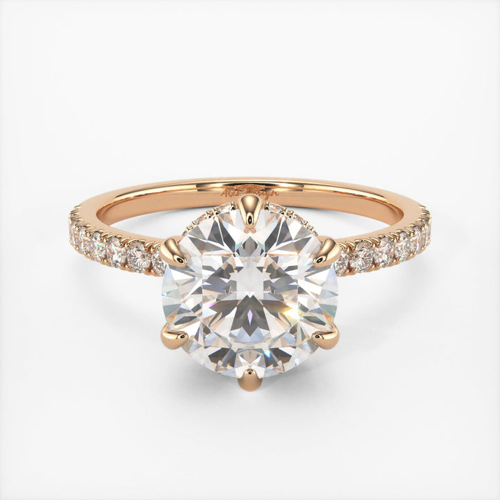 AGI Design Jenny Round Lab Created Diamond Engagement Ring