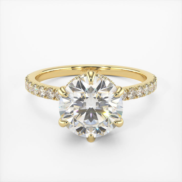 AGI Design Jenny Round Lab Created Diamond Engagement Ring