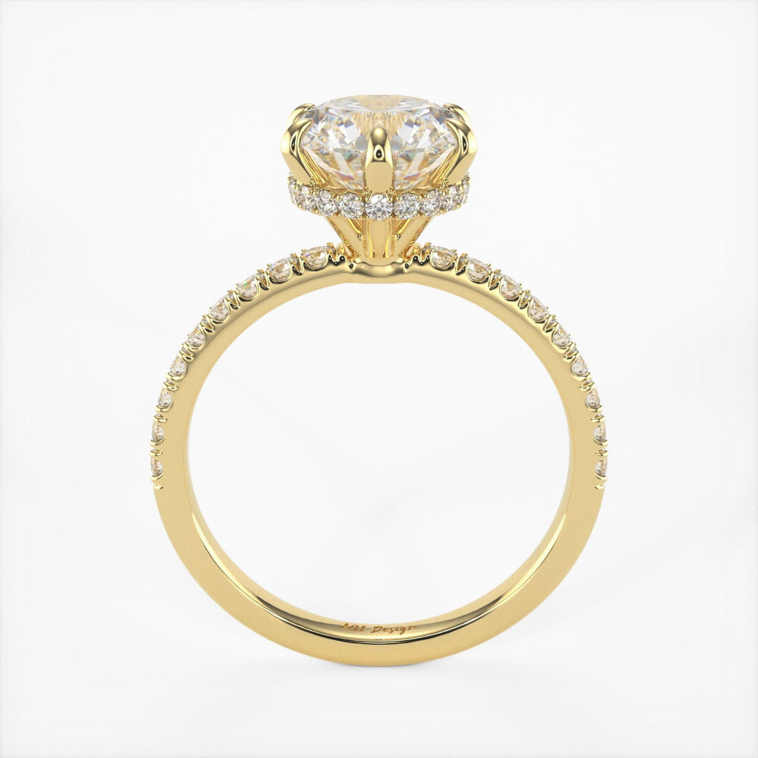 AGI Design Jenny Round Lab Created Diamond Engagement Ring