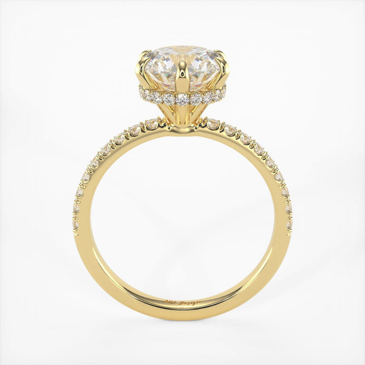 AGI Design Jenny Round Lab Created Diamond Engagement Ring