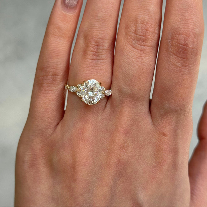 AGI Design Kimia Oval Lab Created Diamond Engagement Ring