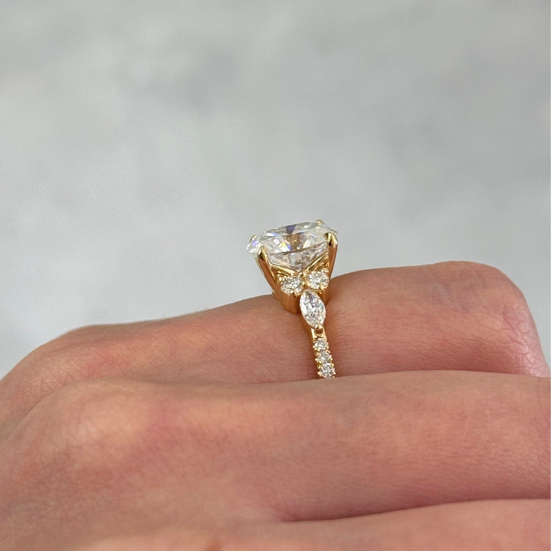 AGI Design Kimia Oval Lab Created Diamond Engagement Ring