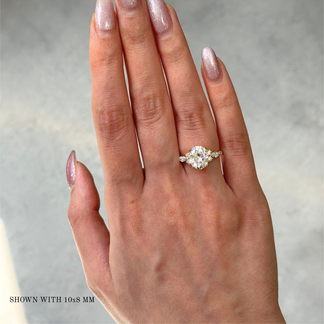 AGI Design Kimia Oval Moissanite Engagement Ring