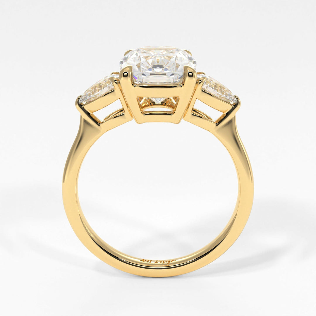 AGI Design Leah Elongated Cushion Cut Lab Created Diamond Engagement Ring
