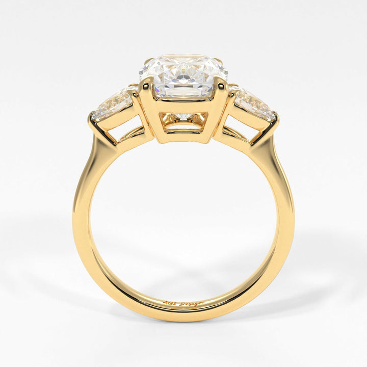 AGI Design Leah Elongated Cushion Cut Lab Created Diamond Engagement Ring