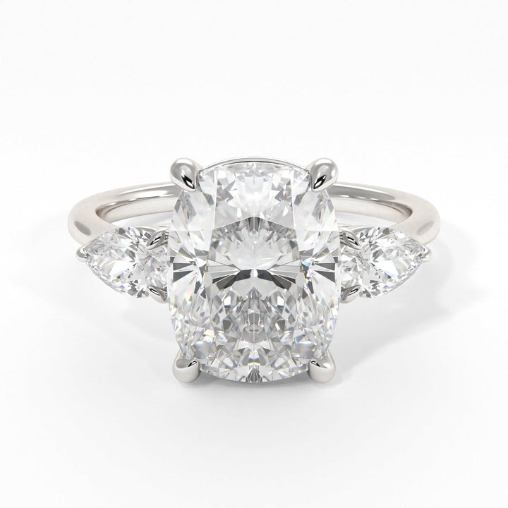 AGI Design Leah Elongated Cushion Cut Lab Created Diamond Engagement Ring