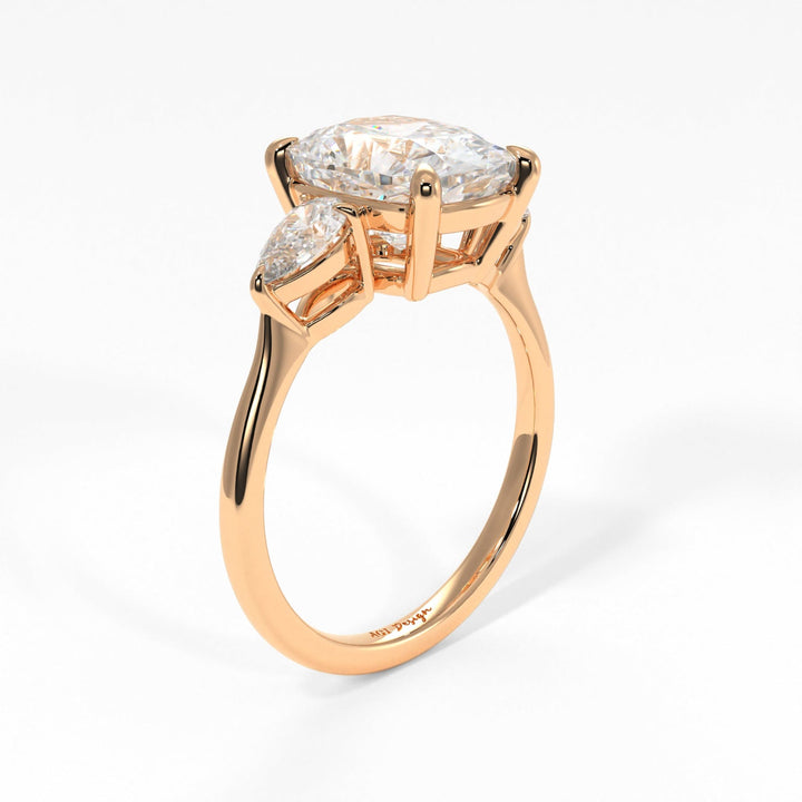 AGI Design Leah Elongated Cushion Cut Lab Created Diamond Engagement Ring