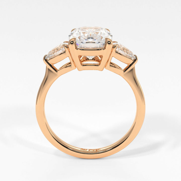 AGI Design Leah Elongated Cushion Cut Lab Created Diamond Engagement Ring
