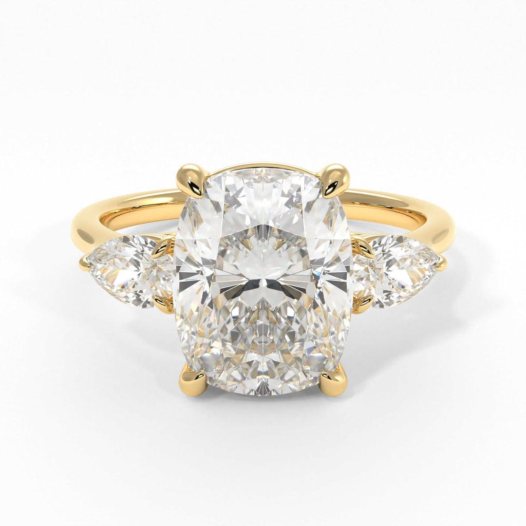 AGI Design Leah Elongated Cushion Cut Lab Created Diamond Engagement Ring