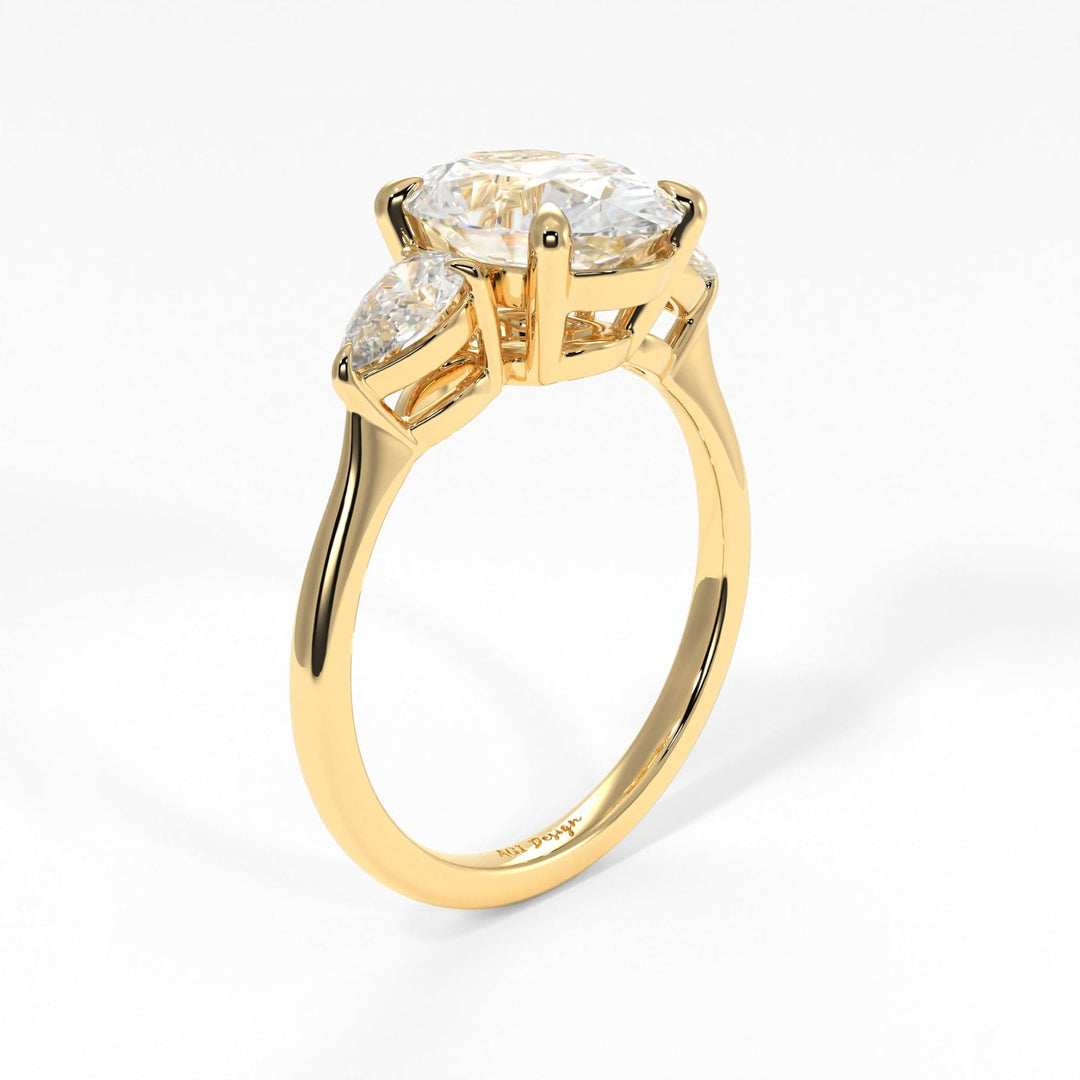 AGI Design Leah Oval Lab Created Diamond Engagement Ring