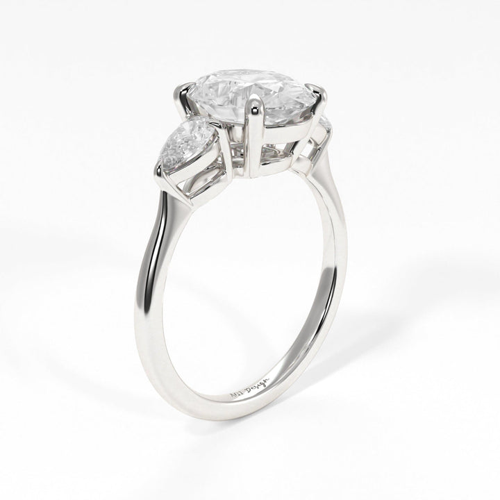 AGI Design Leah Oval Lab Created Diamond Engagement Ring