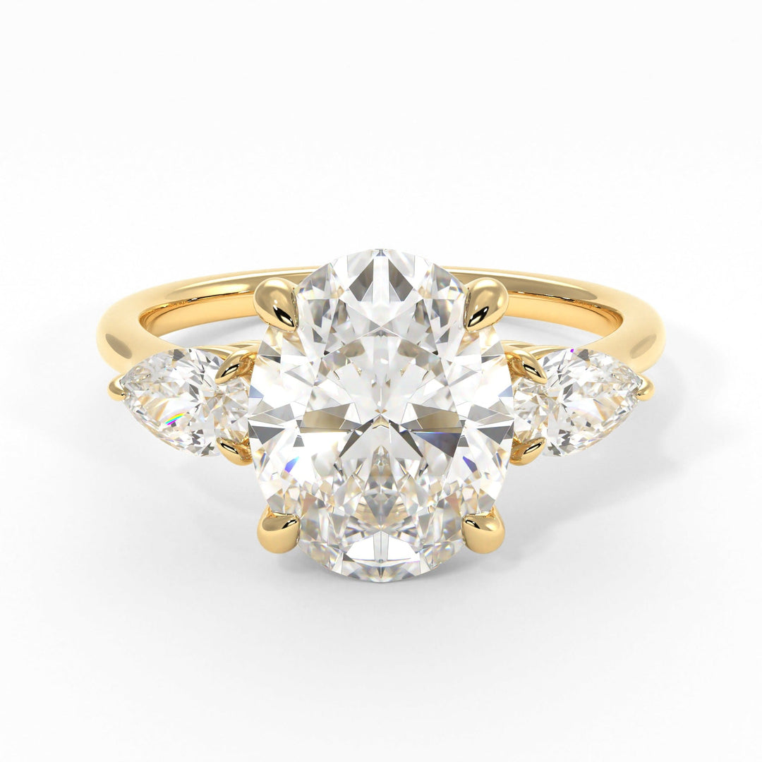 AGI Design Leah Oval Lab Created Diamond Engagement Ring