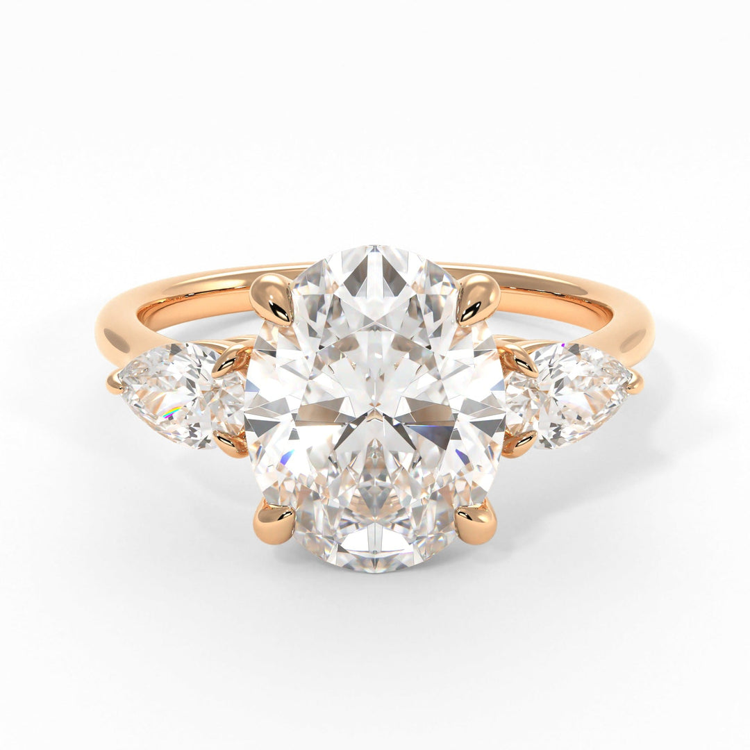 AGI Design Leah Oval Lab Created Diamond Engagement Ring