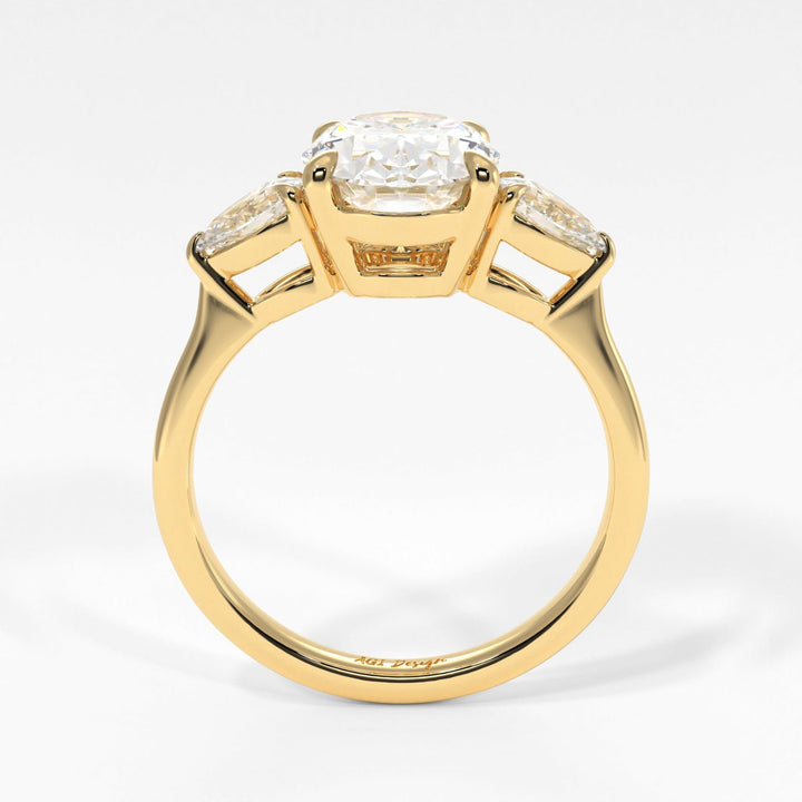 AGI Design Leah Oval Lab Created Diamond Engagement Ring