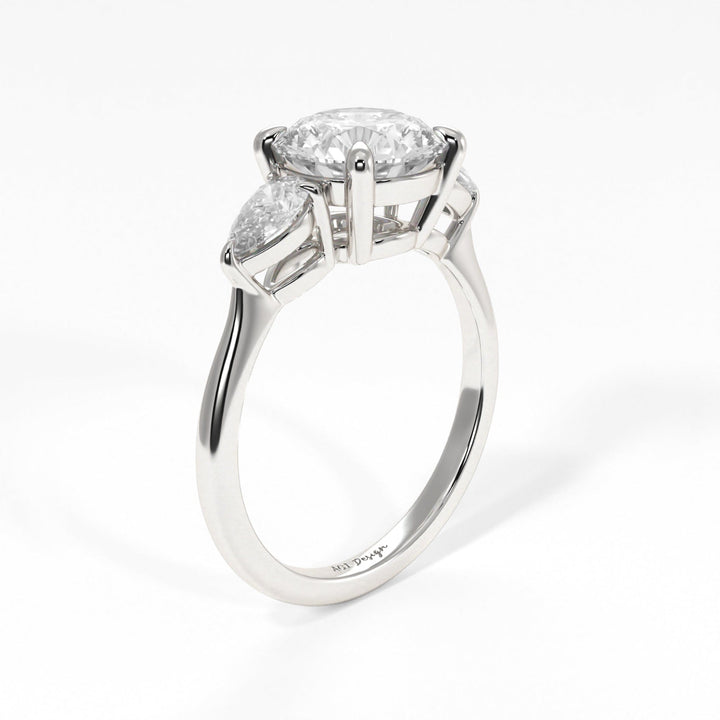 AGI Design Leah Round Lab Created Diamond Engagement Ring