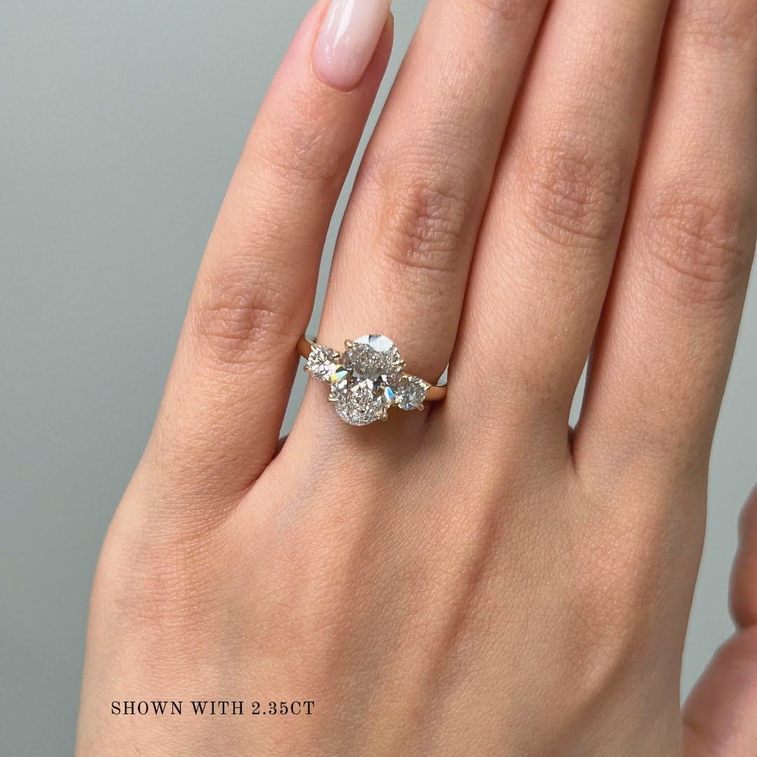AGI Design Leona Oval Lab Created Diamond Engagement Ring