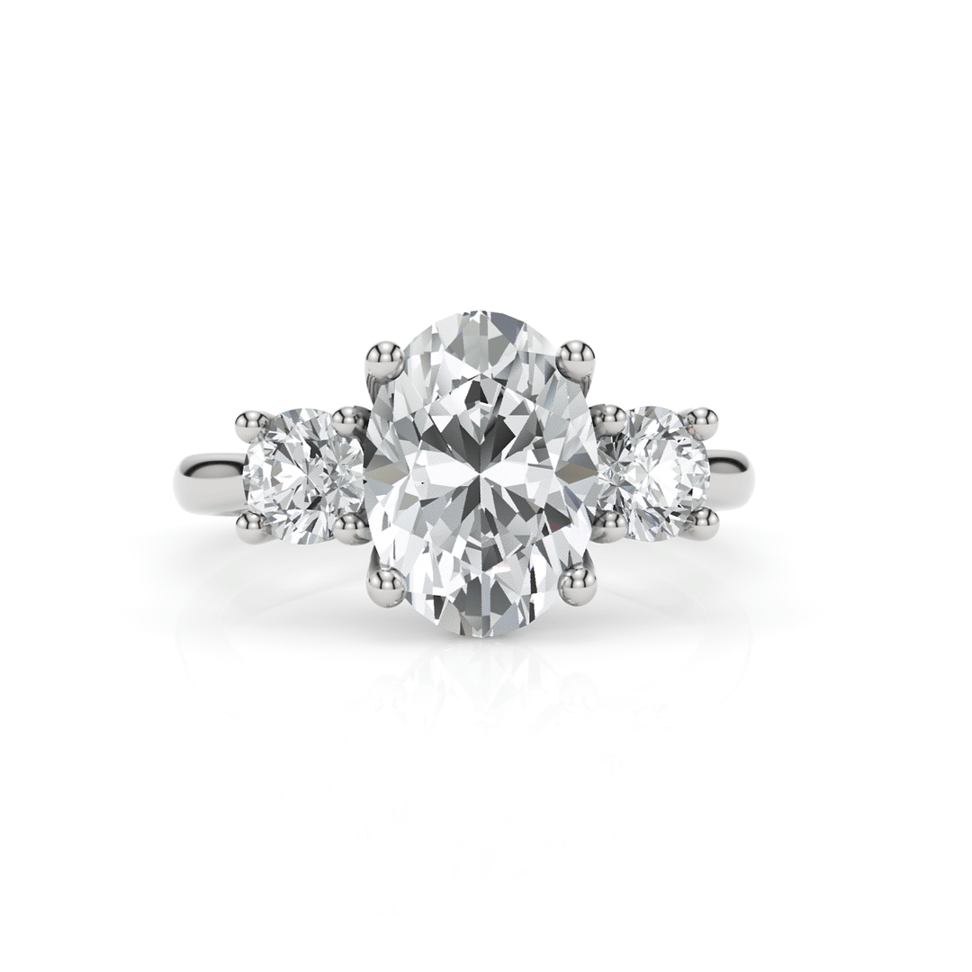 AGI Design Leona Oval Lab Created Diamond Engagement Ring