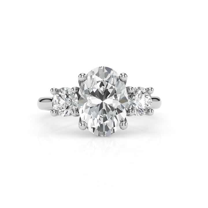 AGI Design Leona Oval Lab Created Diamond Engagement Ring