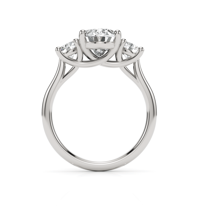 AGI Design Leona Oval Lab Created Diamond Engagement Ring