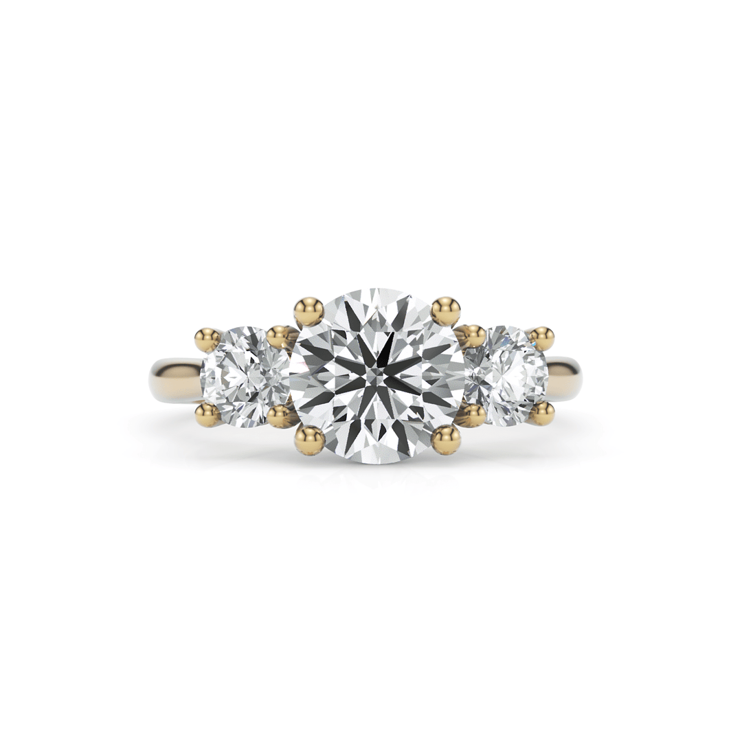 AGI Design Leona Round Lab Created Diamond Engagement Ring