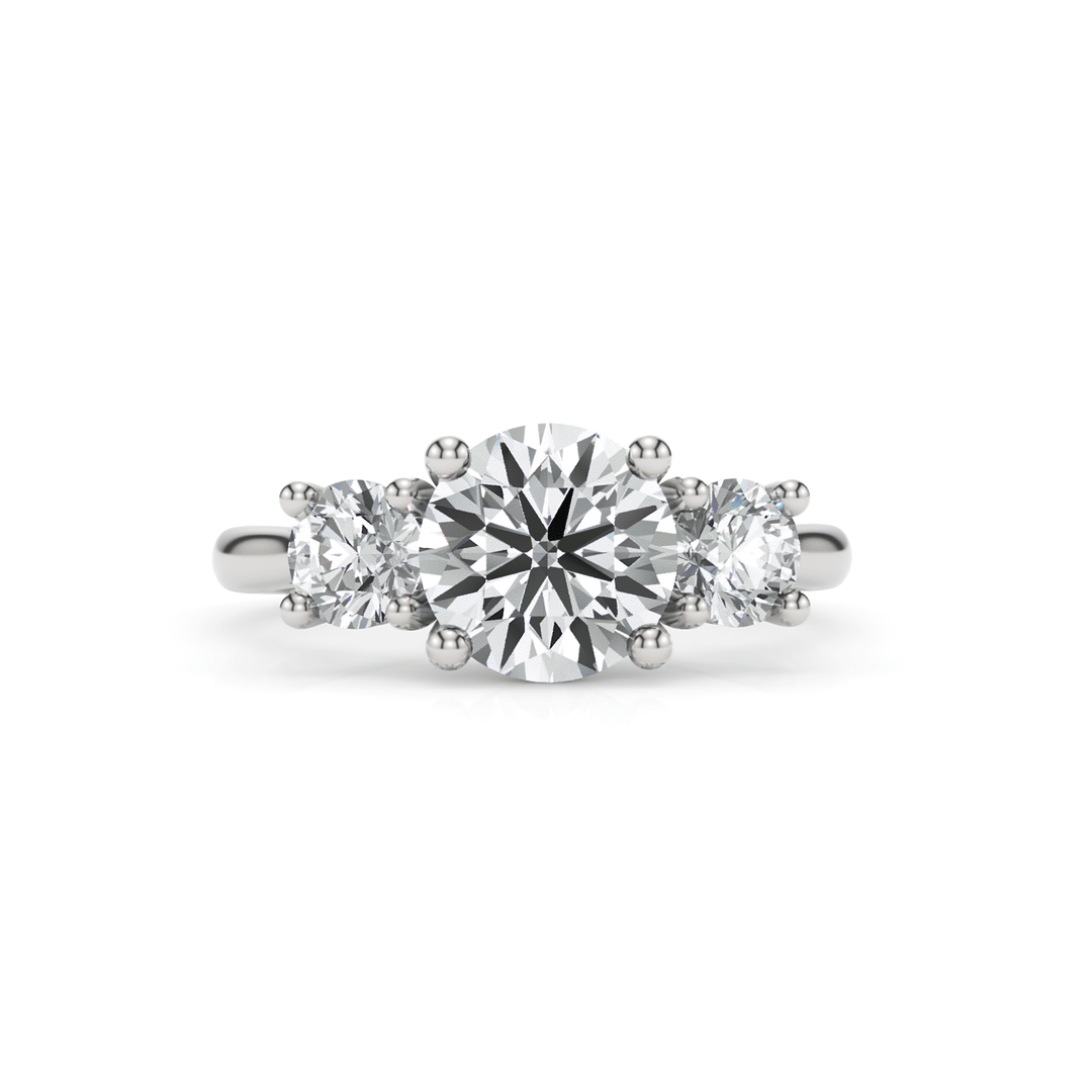 AGI Design Leona Round Lab Created Diamond Engagement Ring