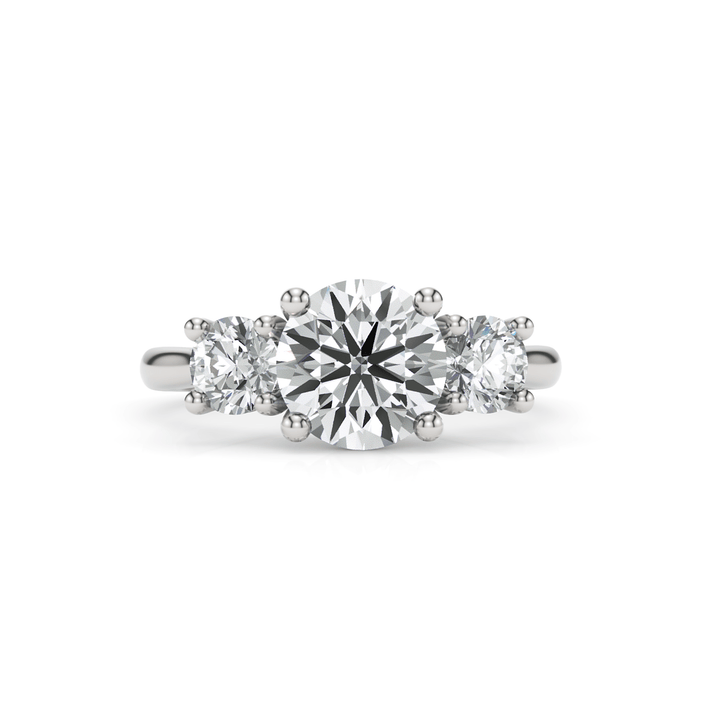 AGI Design Leona Round Lab Created Diamond Engagement Ring