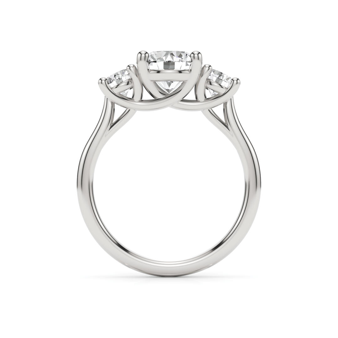 AGI Design Leona Round Lab Created Diamond Engagement Ring