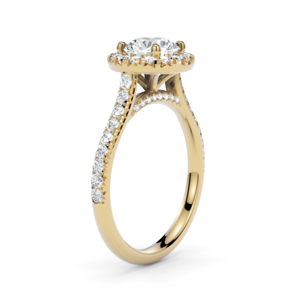 AGI Design Lily Round Lab Created Diamond Engagement Ring