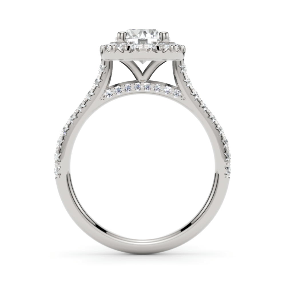 AGI Design Lily Round Lab Created Diamond Engagement Ring