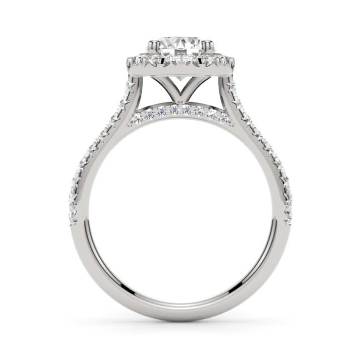 AGI Design Lily Round Lab Created Diamond Engagement Ring
