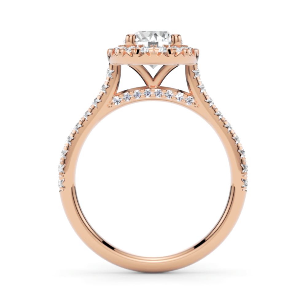 AGI Design Lily Round Lab Created Diamond Engagement Ring