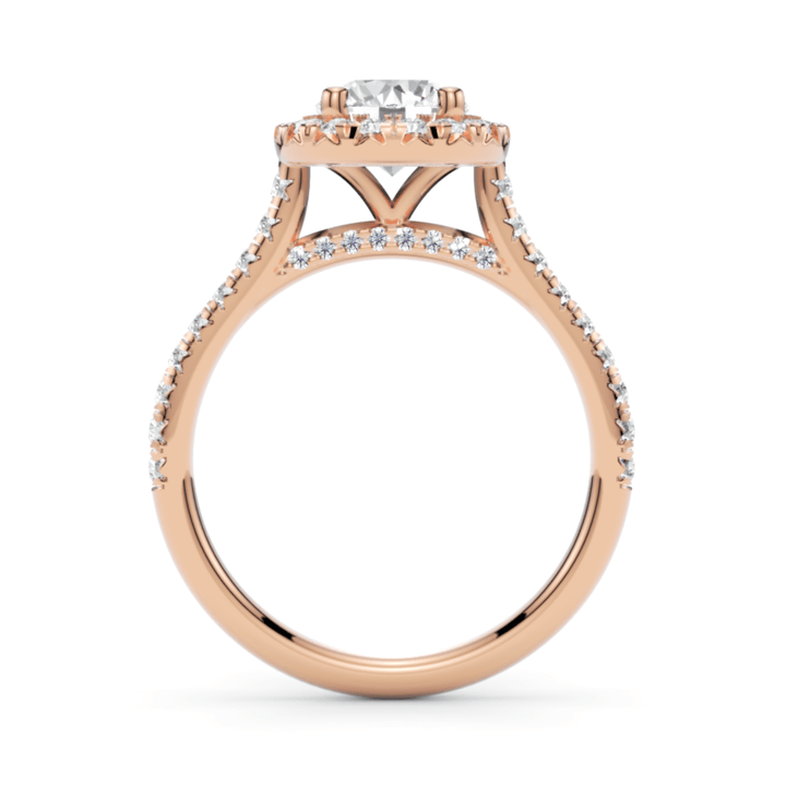 AGI Design Lily Round Lab Created Diamond Engagement Ring