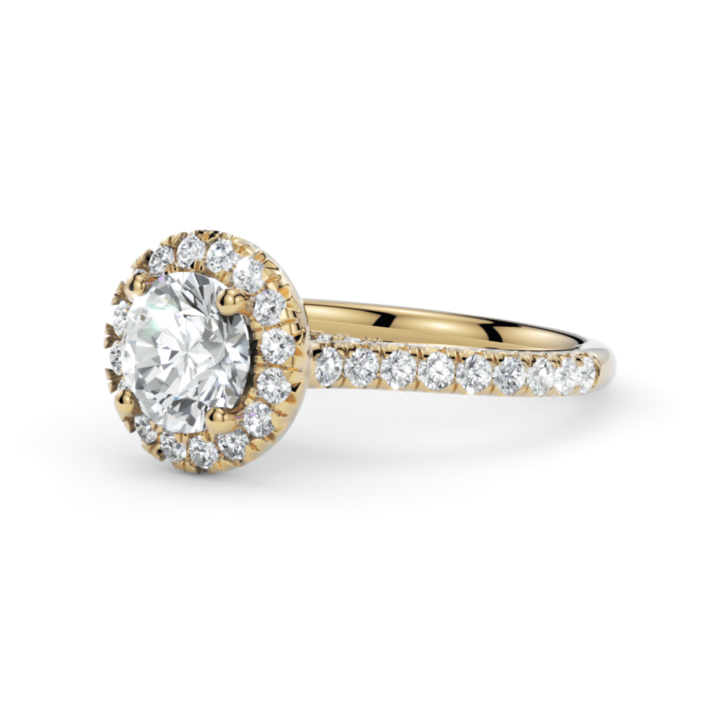 AGI Design Lily Round Lab Created Diamond Engagement Ring