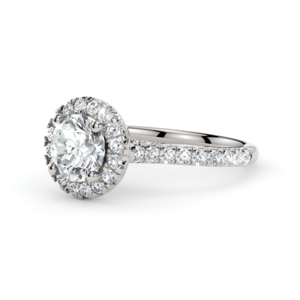 AGI Design Lily Round Lab Created Diamond Engagement Ring