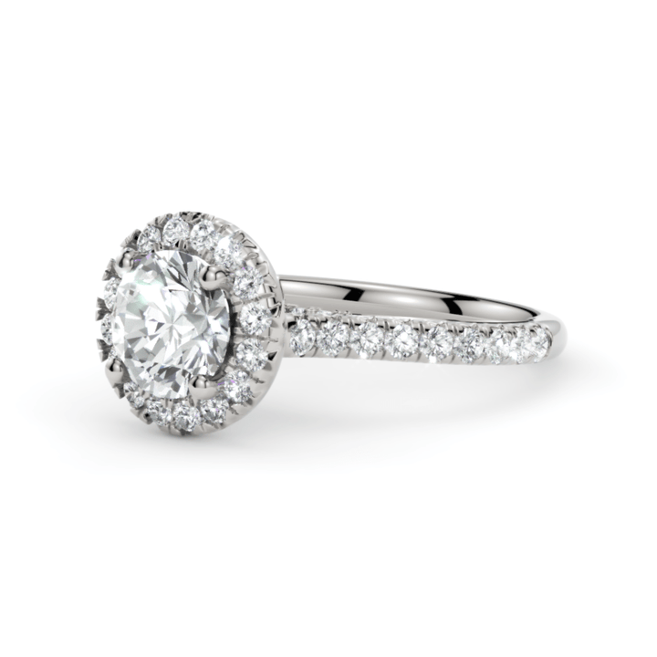 AGI Design Lily Round Lab Created Diamond Engagement Ring