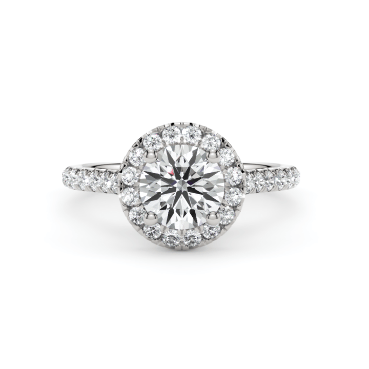 AGI Design Lily Round Lab Created Diamond Engagement Ring