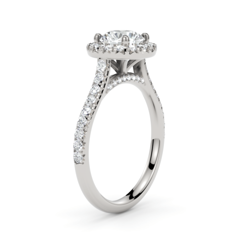 AGIDesignShop Lily Round Moissanite Engagement Ring