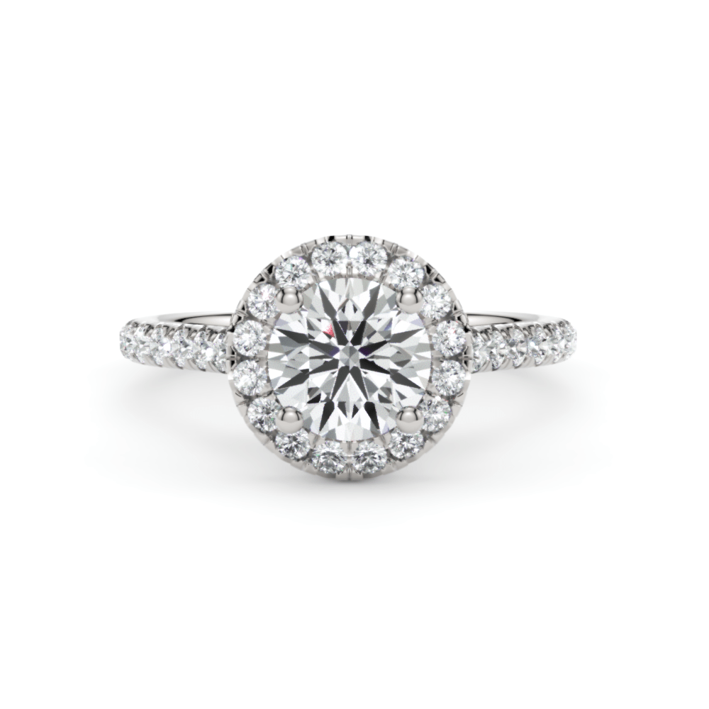 AGIDesignShop Lily Round Moissanite Engagement Ring