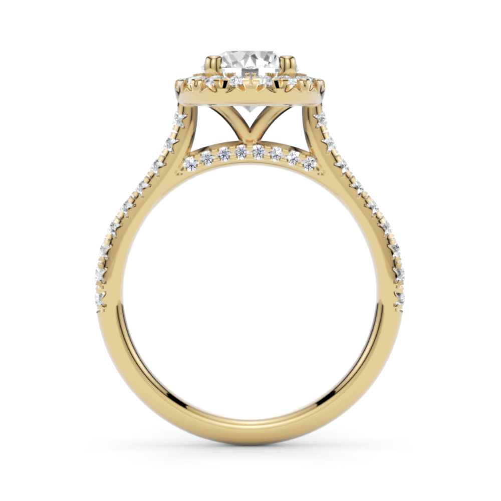AGIDesignShop Lily Round Moissanite Engagement Ring